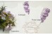 Sequin Lace, LAVENDER, Flower Edge Trim, white mesh - 1m length